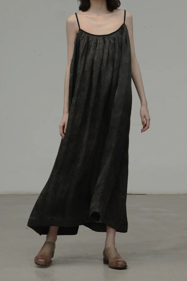 MUTE DANCE handgefärbter schwarzer Strapsrock BLO23